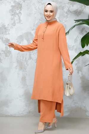 Modest Dark Salmon Pink Dual Suit 10102KSMN - 2