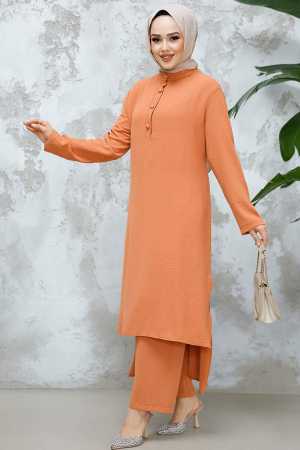 Modest Dark Salmon Pink Dual Suit 10102KSMN - 1