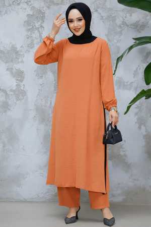 Modest Dark Salmon Pink Dual Suit 65877KSMN - 3