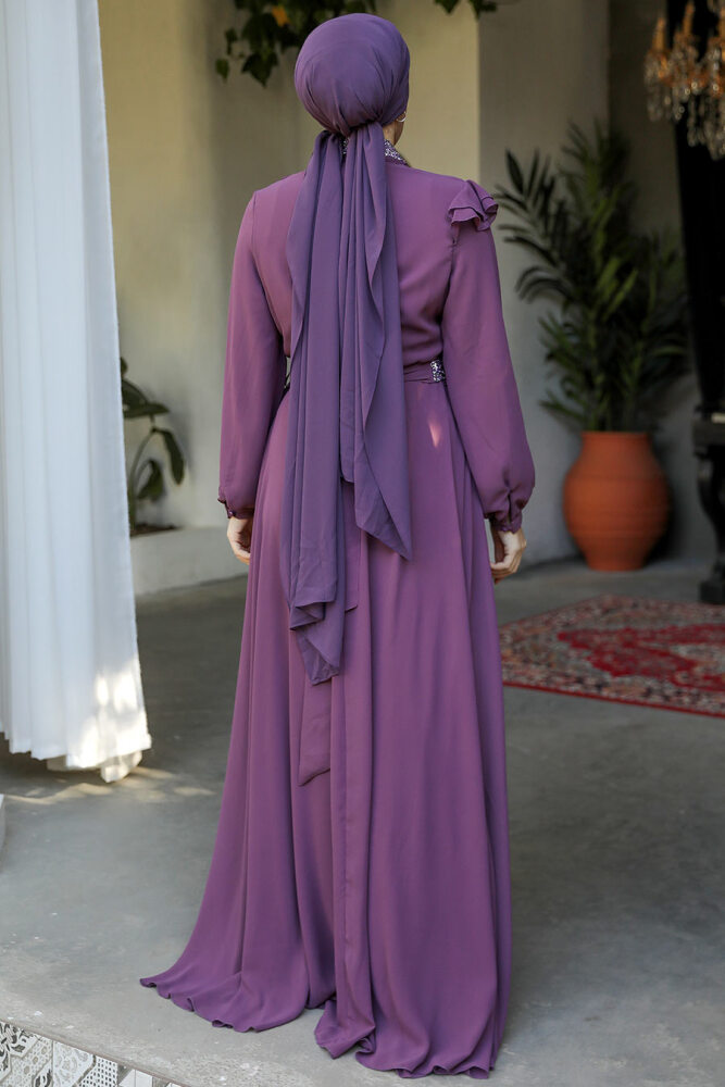 Modest Dusty Rose Bridesmaid Dress 25885GK - 3