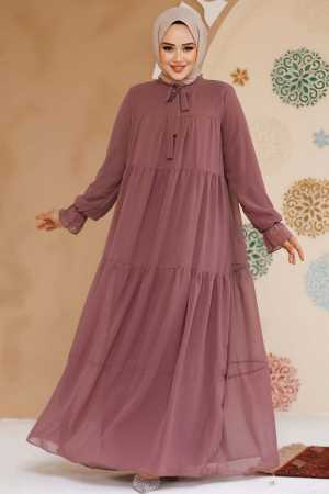Modest Dusty Rose Maxi Dress 23601GK - 1