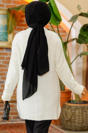 Modest Ecru Knitwear Jumper Top 20051E - 3