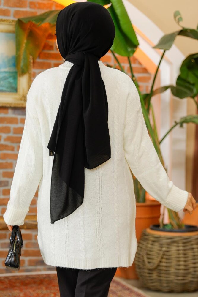 Modest Ecru Knitwear Jumper Top 20051E - 3