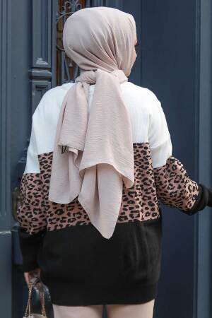Modest Ecru Knitwear Tunic 71503E - 5