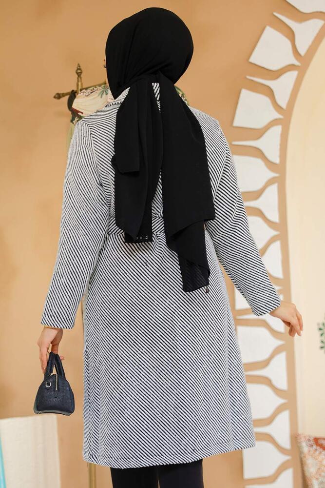 Modest Ecru Stamp Coat 60012E - 3