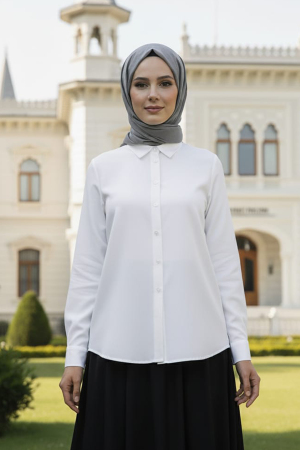 Modest Ecru Tunic 52284E - 1