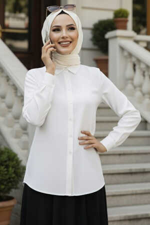 Modest Ecru Tunic 52284E - 1