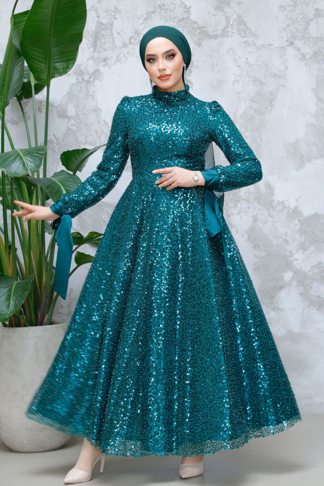 Modest Emerald Green Bridal Dress 4713ZY - 1