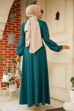 Modest Emerald Green Dress For Plus Size 23101ZY - 4