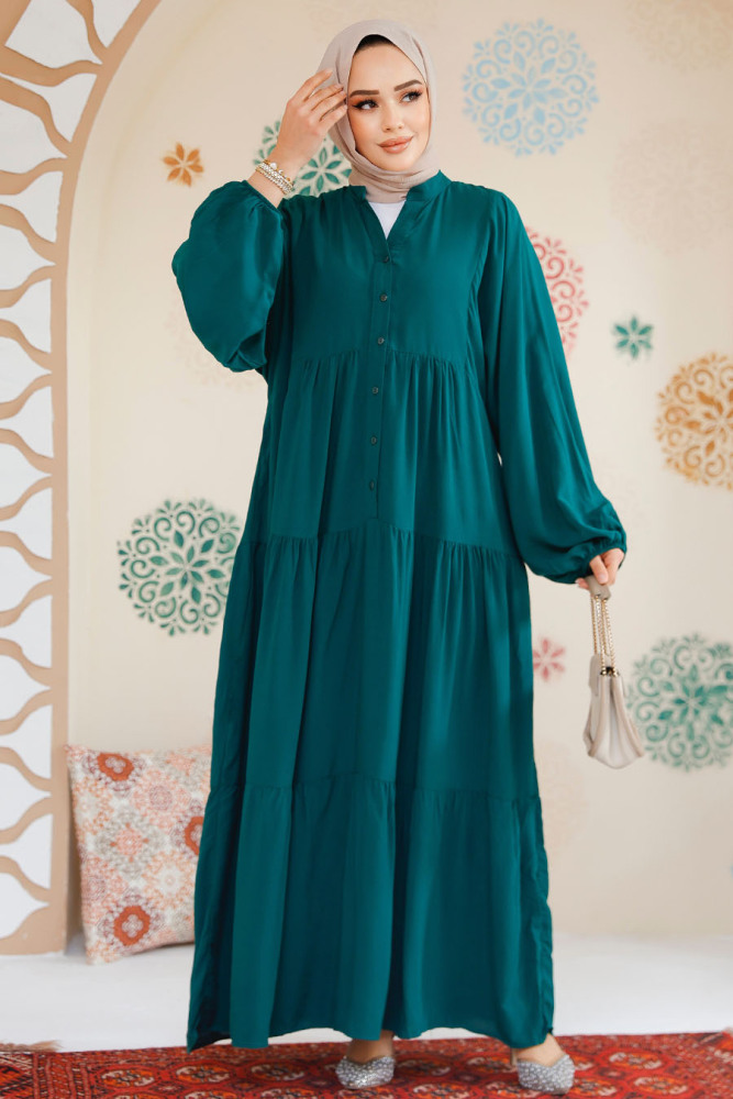 Modest Emerald Green Dress For Women 20612ZY - 1