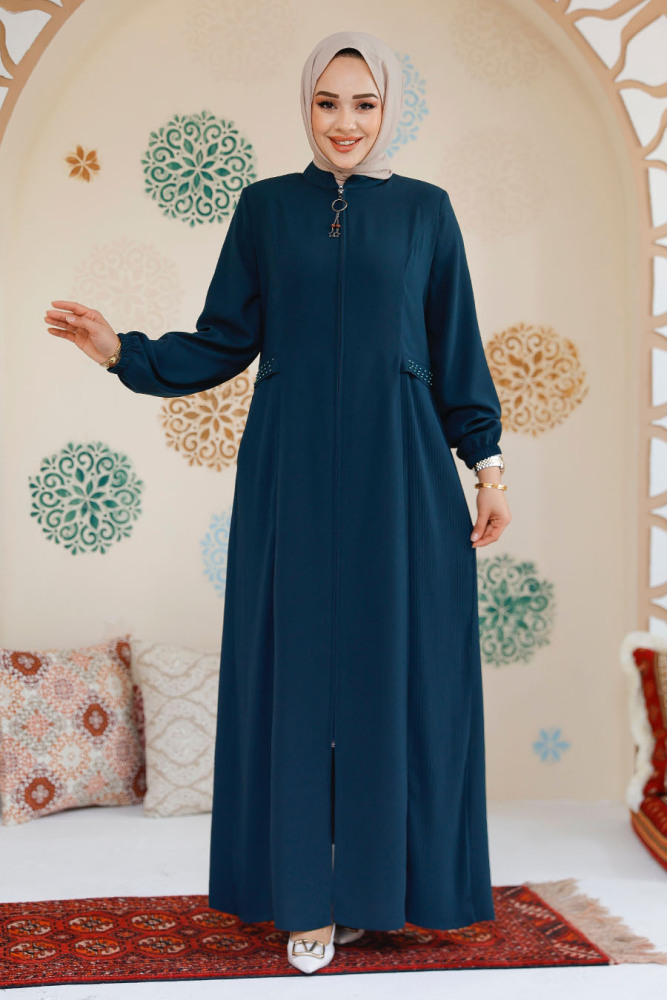 Modest Emerald Green Dubai Abaya 45289ZY - 1