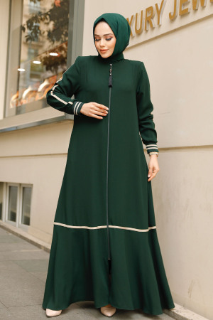 Modest Emerald Green Dubai Abaya 62101ZY - 3