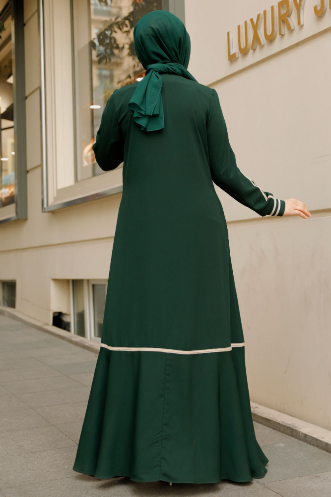 Modest Emerald Green Dubai Abaya 62101ZY - 4