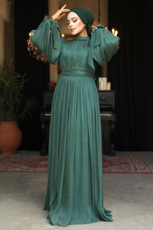 Modest Emerald Green Evening Dress 25890ZY - 1