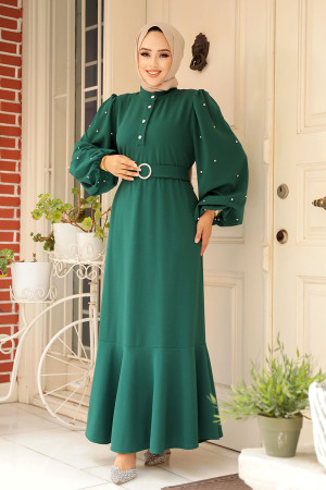 Modest Emerald Green Evening Dress 30022ZY - 2