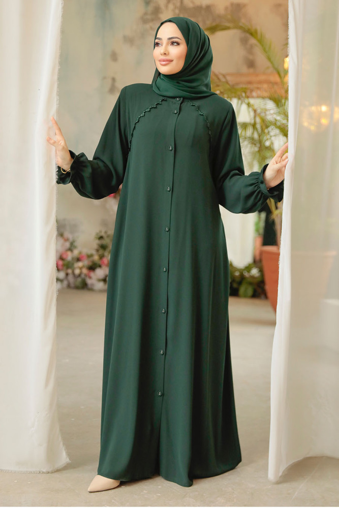 Modest Emerald Green Plus Size Abaya 45275ZY - 1
