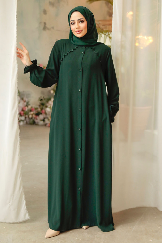 Modest Emerald Green Plus Size Abaya 45275ZY - 4