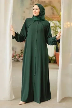 Modest Emerald Green Plus Size Abaya 45275ZY 