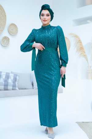 Modest Emerald Green Prom Dress 4667ZY - 1