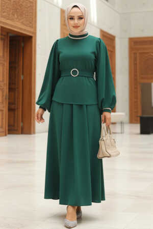 Modest Emerald Green Skirt Dual Suit 20024ZY - 1