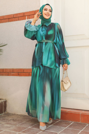 Modest Emerald Green Skirt Dual Suit 45291ZY - 1
