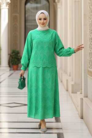 Modest Emerald Green Skirted Dual Suit 14181ZY - 1