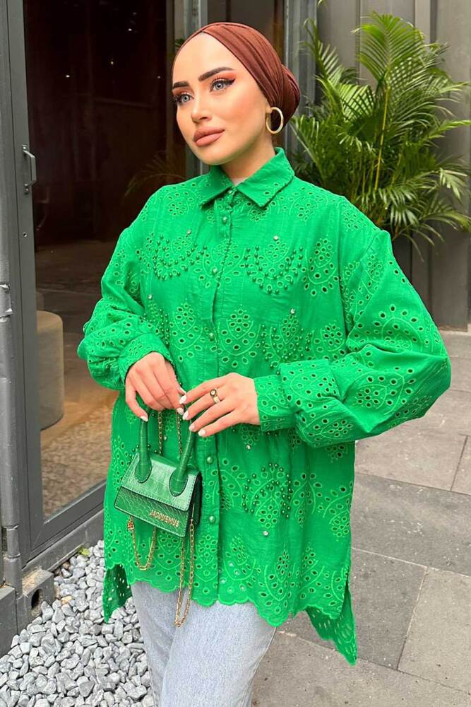 Modest Emerald Green Tunic 13512ZY - 3