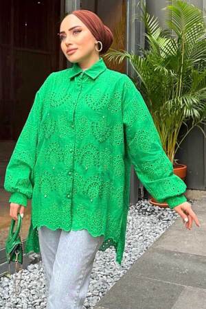 Modest Emerald Green Tunic 13512ZY - 1