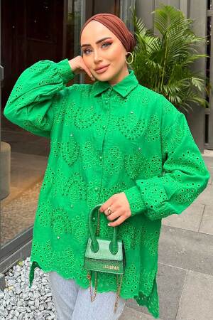 Modest Emerald Green Tunic 13512ZY - 2