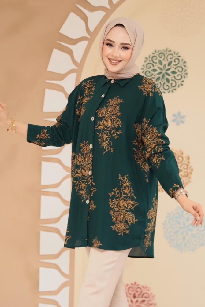 Modest Emerald Green Tunic 20413ZY - 2