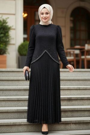 Modest Evening Dress - Lace Black Modest Evening Dress 55591S - 1