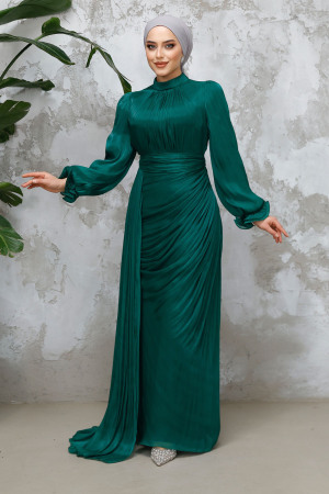 Modest Green Bridal Dress 4934Y - 1