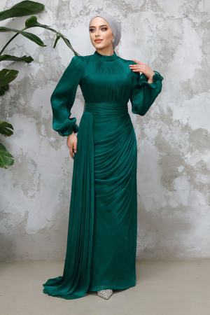 Modest Green Bridal Dress 4934Y - 2