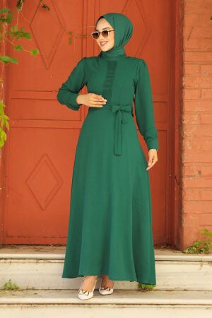 Modest Green Maxi Dress 6621Y 