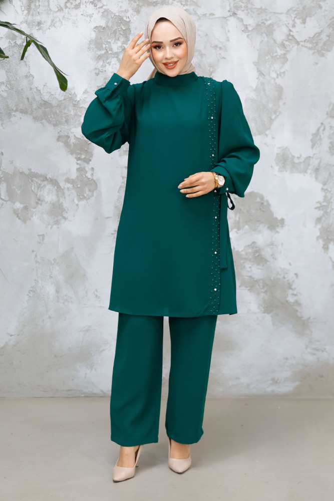 Modest Green Plus Size Dual Suit 65882Y - 2