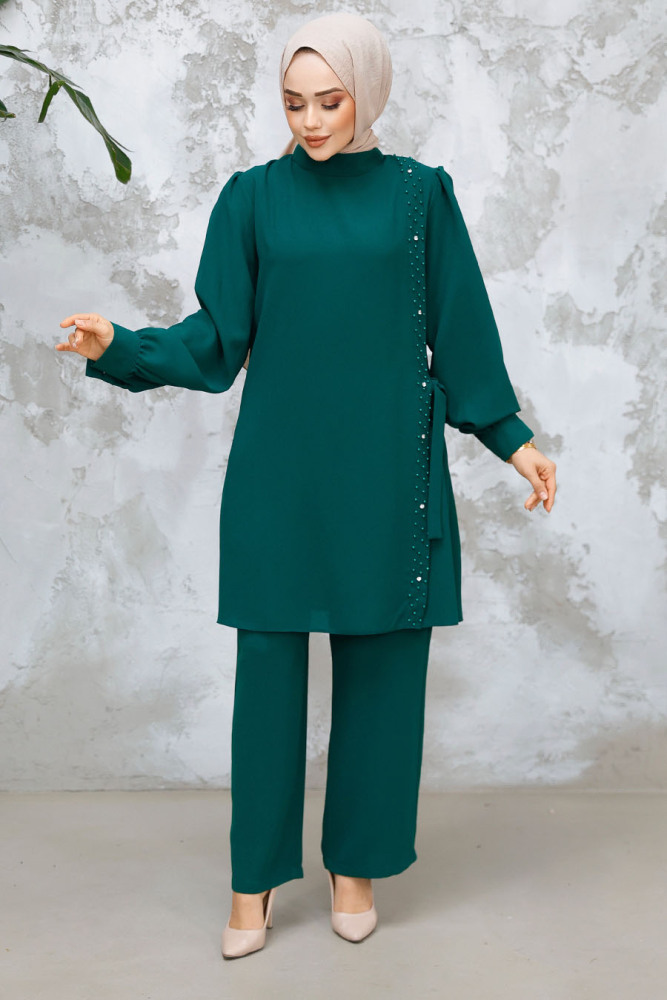 Modest Green Plus Size Dual Suit 65882Y - 3