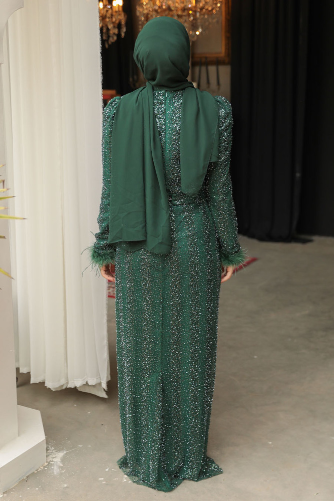 Modest Green Wedding Dress 45201Y - 4