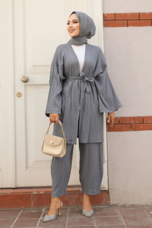 Modest Grey Kimono Dual Suit 12531GR - 2