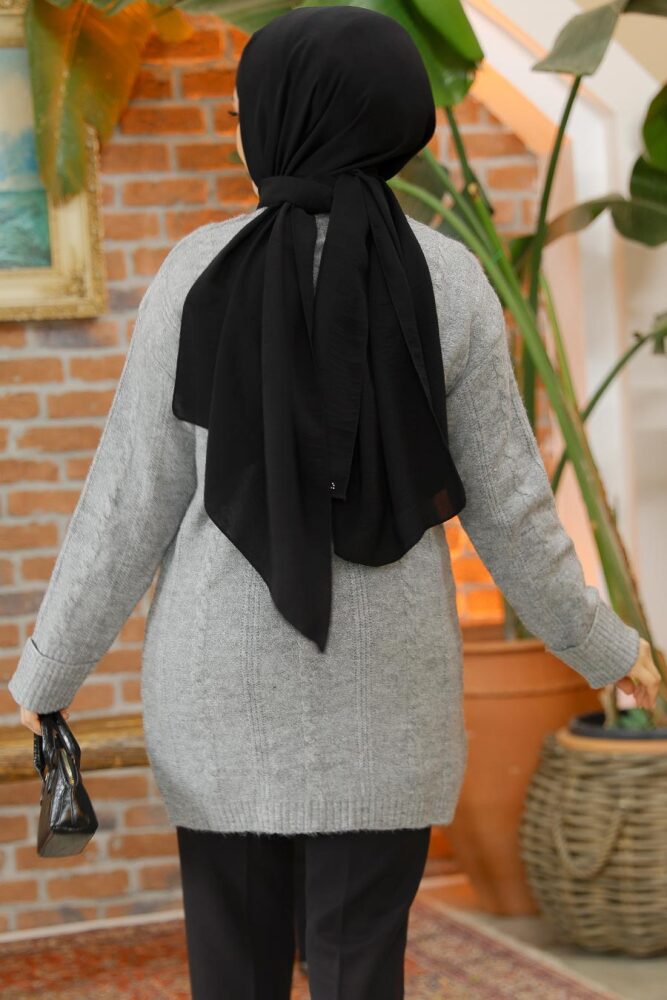 Modest Grey Knitwear Jumper Top 20051GR - 3