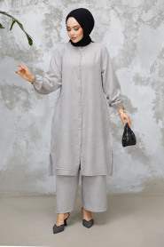 Modest Grey Plus Size Dual Suit 25492GR - 1