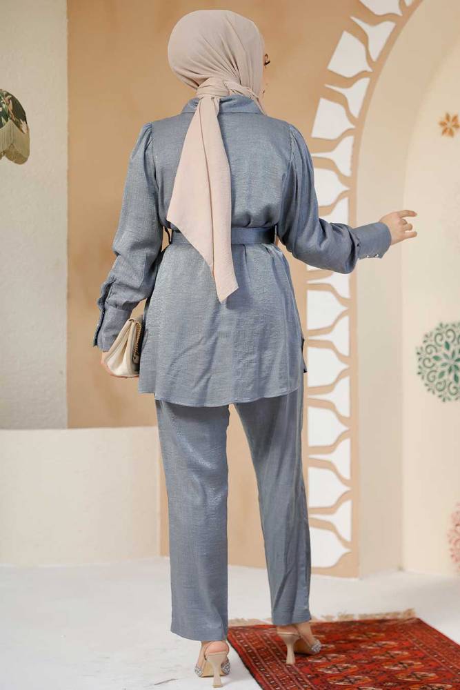 Modest Grey Plus Size Dual Suit 2846GR - 3