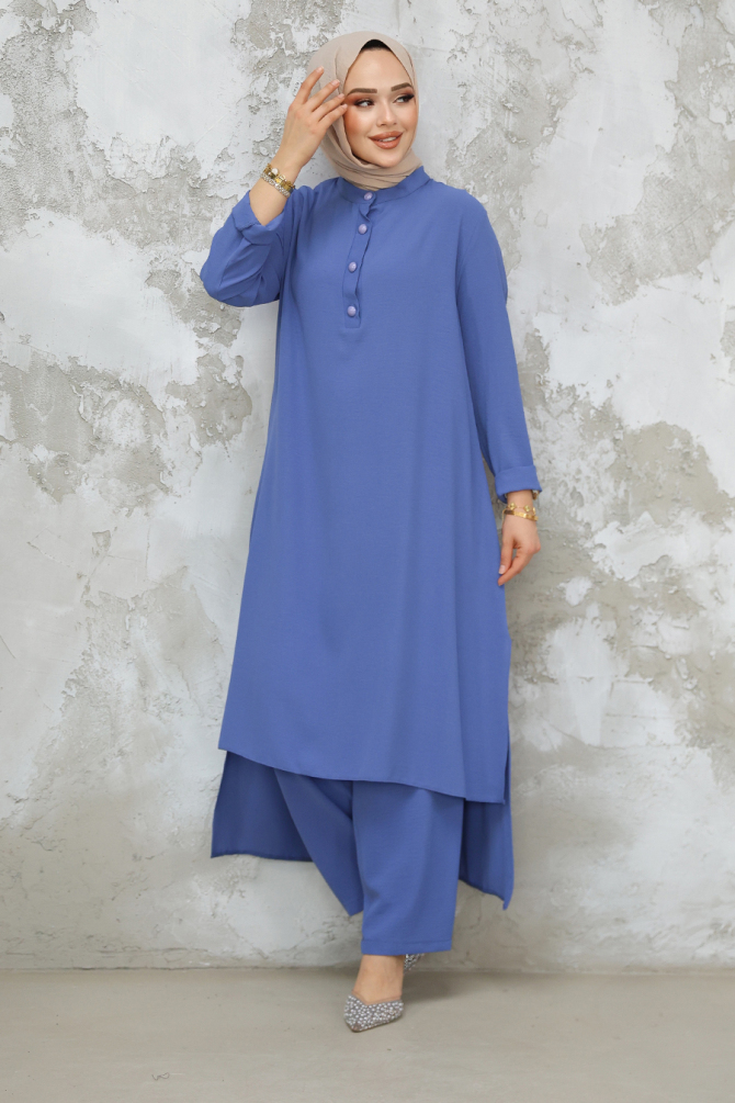 Modest İndigo Blue Dual Suit 10102IM - 4