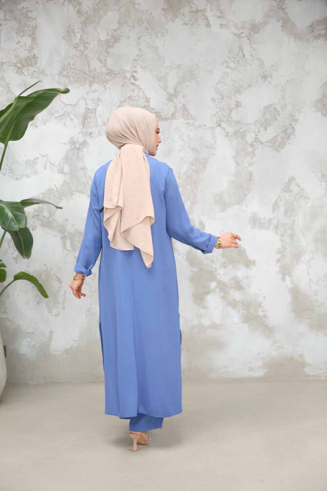 Modest İndigo Blue Dual Suit 10102IM - 5