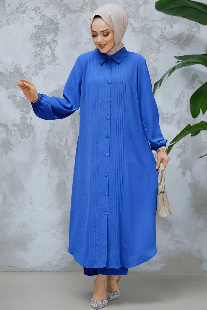 Modest İndigo Blue Dual Suit 10891IM - 1