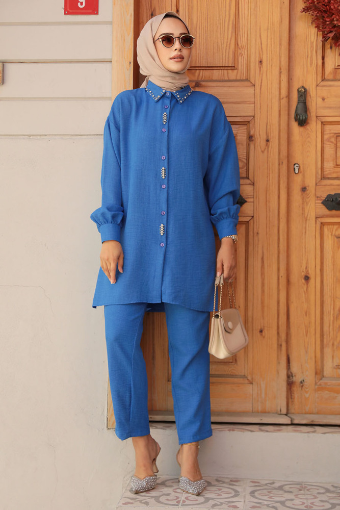 Modest İndigo Blue Dual Suit 16701IM - 1