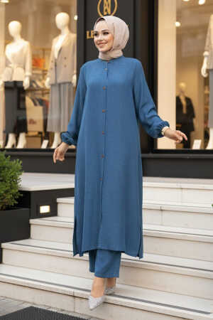 Modest İndigo Blue Dual Suit 19017IM 