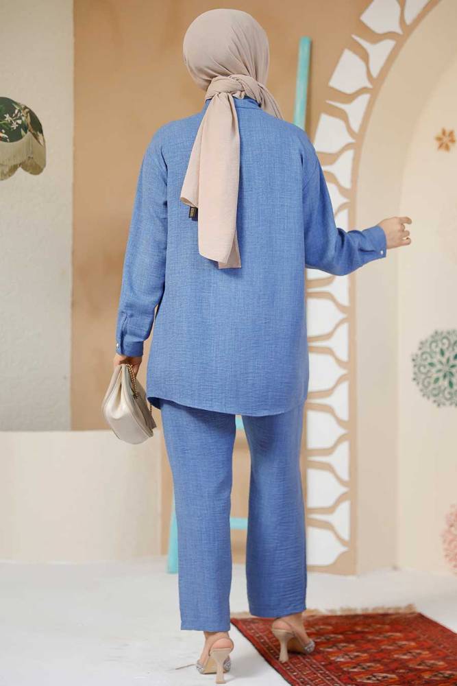 Modest İndigo Blue Dual Suit 28131IM - 3