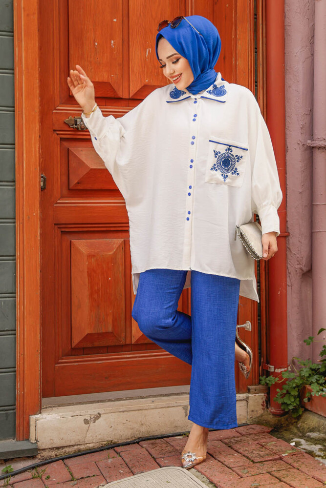 Modest İndigo Blue Dual Suit 54121IM - 1