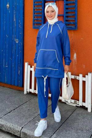 Modest İndigo Blue Dual Suit 9273IM - 1
