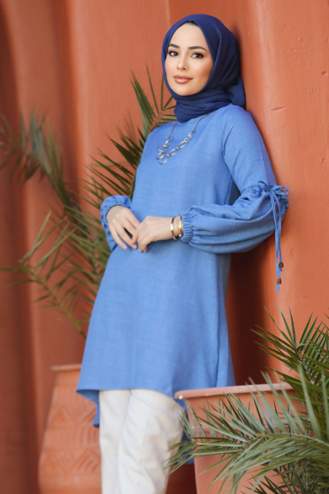 Modest İndigo Blue Top 4138IM - 1